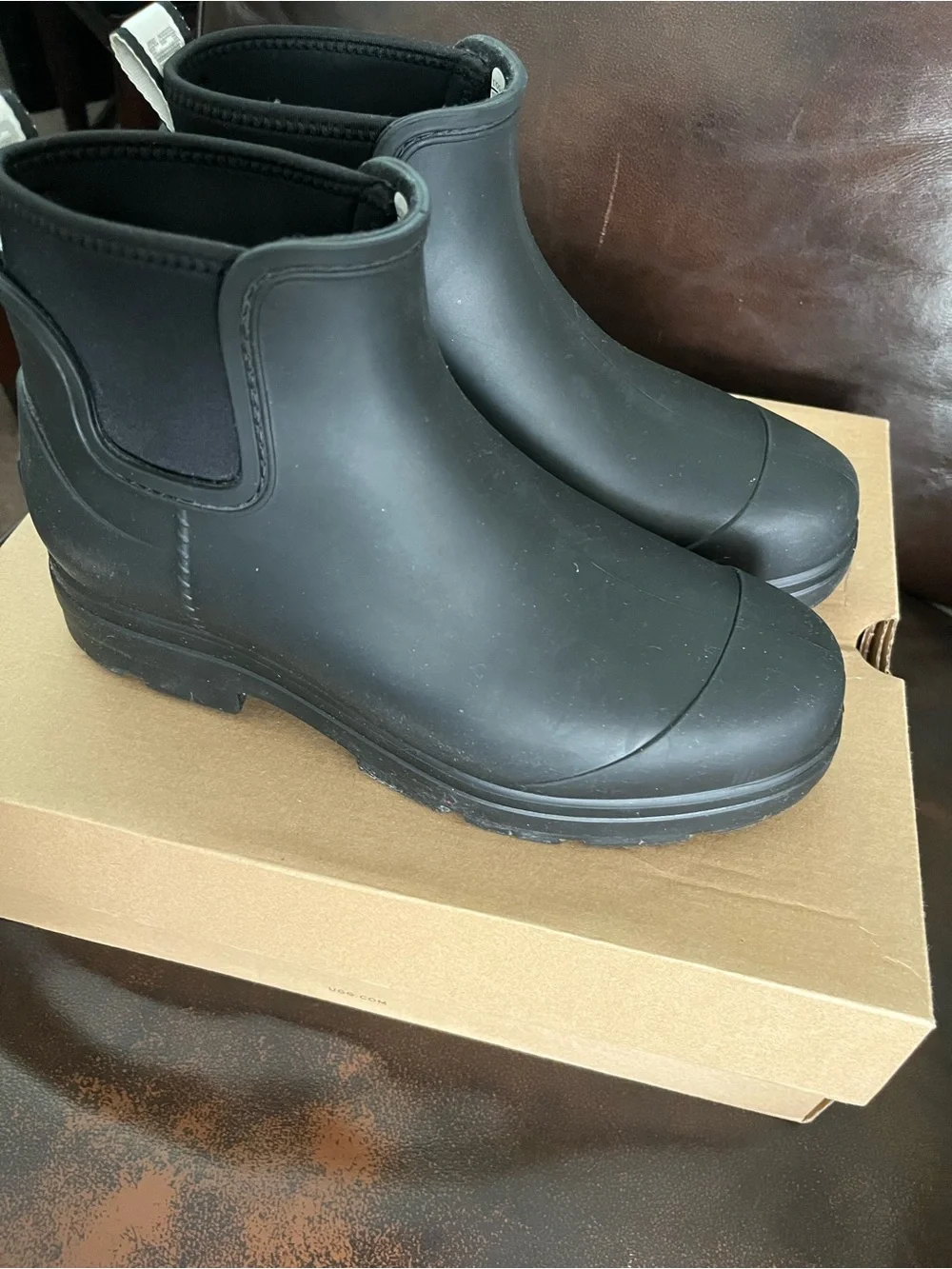 UGG Men's Black Chelsea Waterproof Rain & Snow Boots